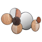 ΚΑΘΡΕΠΤΗΣ ΤΟΙΧΟΥ ΣΤΡΟΓΓΥΛΟΣ DAVION HM4217 MDF-BLACK METAL 123x5x63Υεκ. - Image 2
