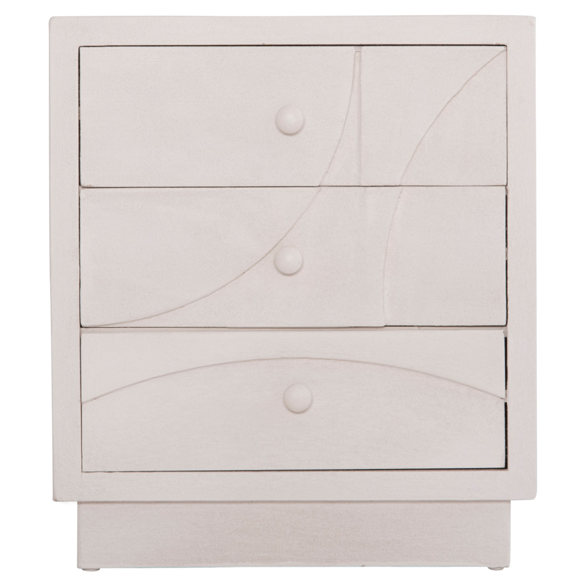 ΚΟΜΟΔΙΝΟ ΣΕΙΡΑ SANTORINI HM18047 MDF ΣΕ ΥΠΟΛΕΥΚΟ ΧΡΩΜΑ-3 ΣΥΡΤΑΡIA 48x38x55,5Υεκ. - Image 2