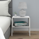 ΚΟΜΟΔΙΝΟ JAKE HM18182.01 ΜΕΛΑΜΙΝΗ ΣΕ ΛΕΥΚΟ 48x35x49Υεκ. - Image 2