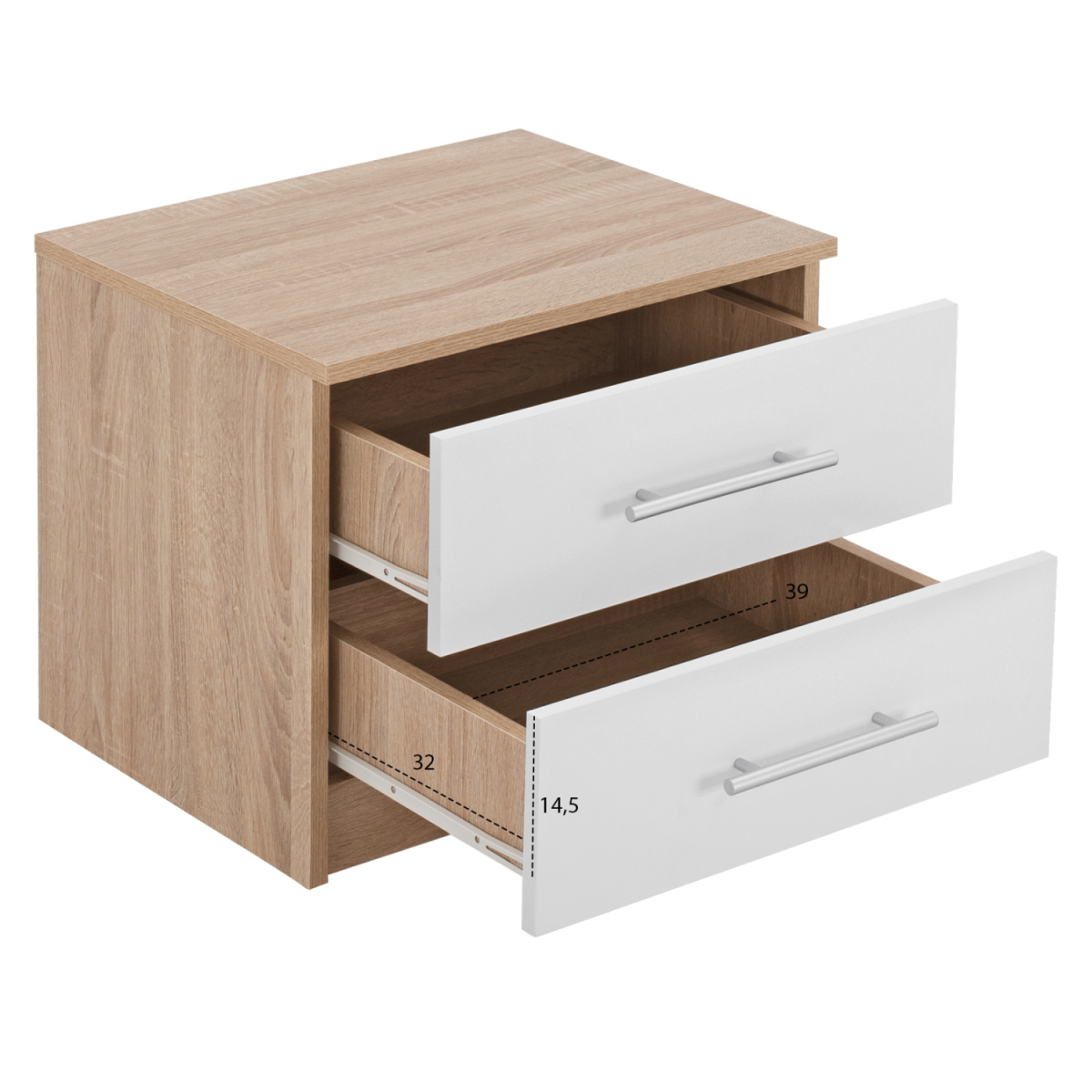 ΚΟΜΟΔΙΝΟ ΜΕΛΑΜΙΝΗΣ HM2220.06 SONAMA - ΛΕΥΚΟ 48x40,5x41,5 εκ. - Image 2