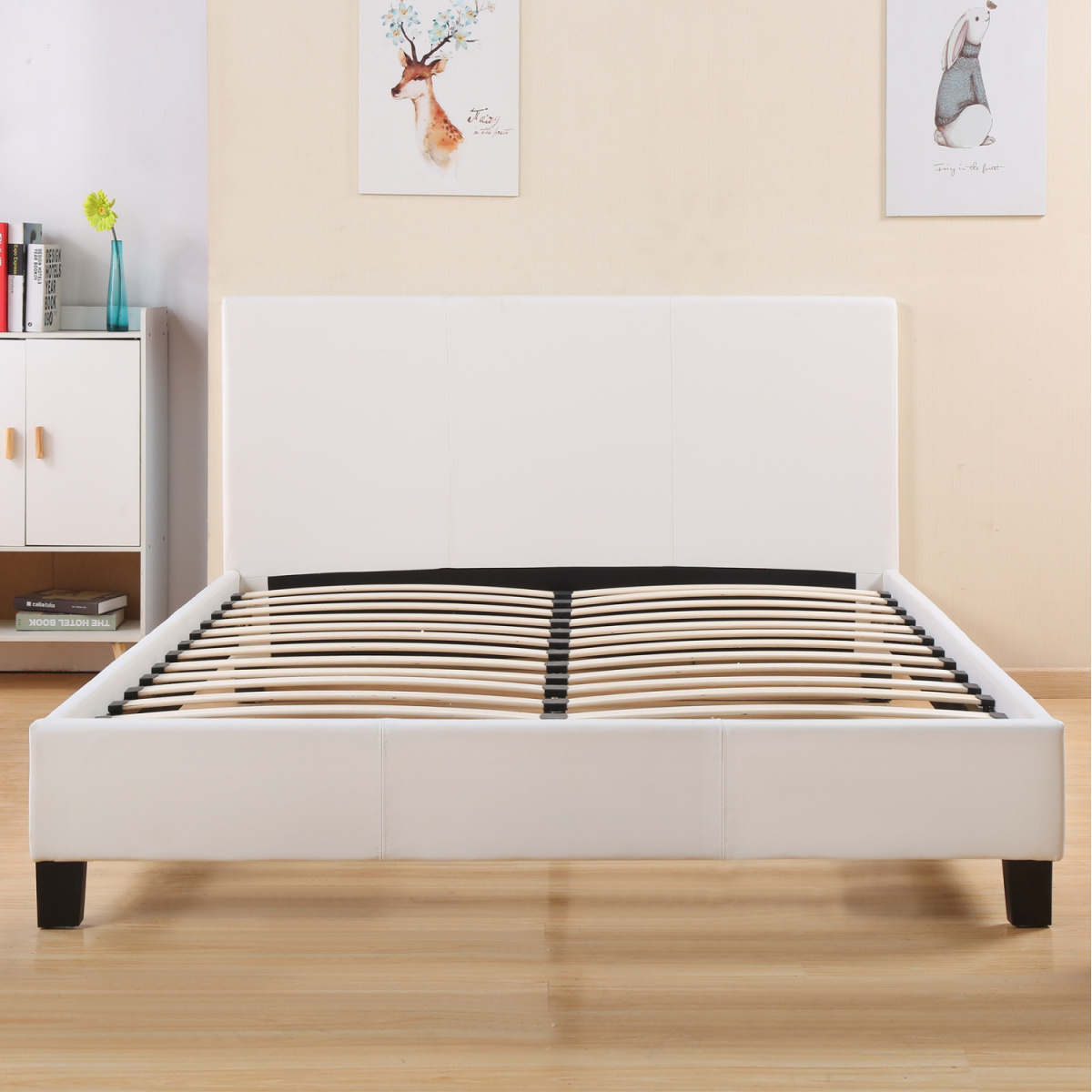 ΚΡΕΒΑΤΙ BECCA 150x200 εκ. ΜΕ PU ΛΕΥΚΟ HM553.01 - Image 2