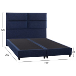 ΚΡΕΒΑΤΙ MILO ΑΠΟ ΜΠΛΕ ΥΦΑΣΜΑ HM616.08 ΓΙΑ ΣΤΡΩΜΑ 160x200 εκ. - Image 2