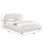 ΚΡΕΒΑΤΙ ΔΙΠΛΟ ΜΕ ΑΠΟΘ.ΧΩΡΟ KALLY HM729.03 ΜΠΕΖ FAUX FUR ΥΦΑΣΜΑ--ΣΤΡΩΜΑ 160x200εκ - Image 2
