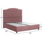 ΚΡΕΒΑΤΙ MALENA ΜΕ ΑΠΟΘΗΚΕΥΤΙΚΟ ΣΑΠΙΟ ΜΗΛΟ ΒΕΛΟΥΔΟ HM624.12 ΓΙΑ ΣΤΡΩΜΑ 160x200 εκ. - Image 2
