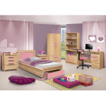ΚΡΕΒΑΤΙ ΜΕ ΣΥΡΤΑΡΙ PLAYROOM HM330.02 SONAMA-ΡΟΖ 90Χ190εκ. - Image 2