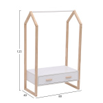 ΚΡΕΜΑΣΤΡΑ ΜΕ ΣΥΡΤΑΡΙ ΠΑΙΔΙΚH PEPE HM2492.03 ΜΕΛΑΜΙΝΗ-ΞΥΛΟ ΠΕΥΚΟΥ 80x40x125Υεκ - Image 2