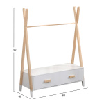 ΚΡΕΜΑΣΤΡΑ ΜΕ ΣΥΡΤΑΡΙΑ ΠΑΙΔΙΚH PASCHAL HM2491.03 ΜΕΛΑΜΙΝΗ-ΞΥΛΟ ΠΕΥΚΟΥ 80x40x130Υεκ - Image 2