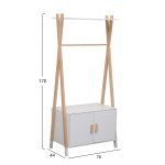 ΚΡΕΜΑΣΤΡΑ ΠΑΙΔΙΚH ΜΕ ΝΤΟΥΛΑΠΙ PASCHAL HM2495.03 ΜΕΛΑΜΙΝΗ-ΞΥΛΟ ΠΕΥΚΟΥ 76x44x170Υεκ - Image 2