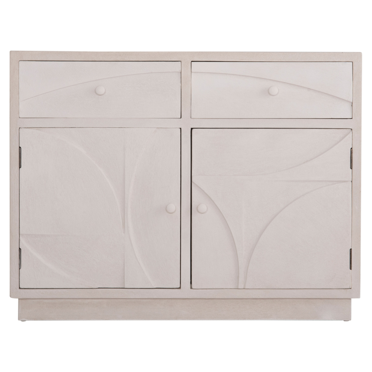 ΜΠΟΥΦΕΣ ΣΕΙΡΑ SANTORINI HM18046 MDF ΣΕ ΥΠΟΛΕΥΚΟ ΧΡΩΜΑ-2 ΣΥΡΤΑΡΙΑ & 2 ΠΟΡΤΕΣ 107x38x82,5Υεκ. - Image 2