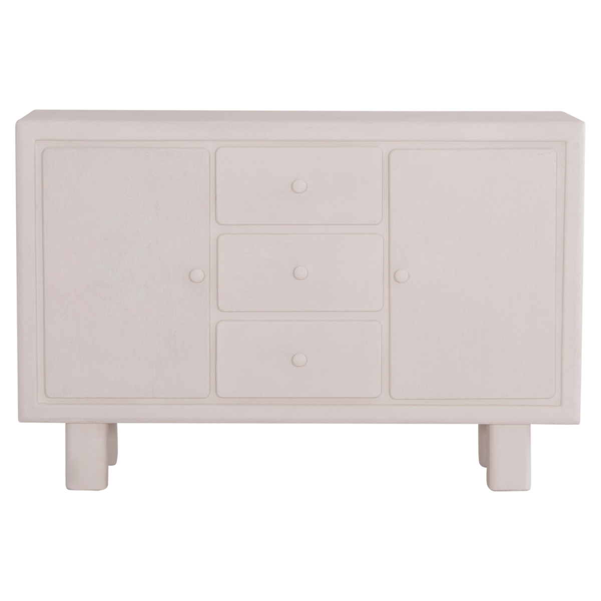 ΜΠΟΥΦΕΣ ΣΕΙΡΑ SANTORINI HM18048 MDF ΣΕ ΥΠΟΛΕΥΚΟ ΧΡΩΜΑ-3 ΣΥΡΤΑΡΙΑ & 2 ΠΟΡΤΕΣ 120x38x80Υεκ. - Image 2