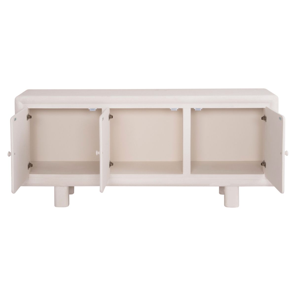ΜΠΟΥΦΕΣ ΣΕΙΡΑ SANTORINI HM18068 MDF ΣΕ ΥΠΟΛΕΥΚΟ ΧΡΩΜΑ-3 ΠΟΡΤΕΣ 140x38x64Υεκ. - Image 2