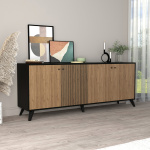 ΜΠΟΥΦΕΣ ΜΕΛΑΜΙΝΗΣ KRUDEN HM9446.11 ΜΑΥΡΟ-ΦΥΣΙΚΟ 180x40x78.6Υεκ. - Image 2