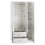 ΝΤΟΥΛΑΠΑ 3ΦΥΛΛΗ ME 2 ΣΥΡΤΑΡΙΑ CAESAR HM340.05 ΛΕΥΚΗ 89x42,5x181 εκ. - Image 2