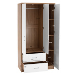 ΝΤΟΥΛΑΠΑ 3ΦΥΛΛΗ ME 2 ΣΥΡΤΑΡΙΑ CAESAR HM340.06 SONAMA - ΛΕΥΚO 89x42,5x181 εκ. - Image 2