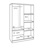 ΝΤΟΥΛΑΠΑ 4ΦΥΛΛΗ ME 2 ΣΥΡΤΑΡΙΑ BLAKELY HM339.02 SONAMA 120Χ42,5Χ180,5εκ. - Image 2