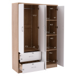 ΝΤΟΥΛΑΠΑ 4ΦΥΛΛΗ ME 2 ΣΥΡΤΑΡΙΑ BLAKELY HM339.06 SONAMA ΛΕΥΚΗ 120Χ42,5Χ180,5 εκ. - Image 2