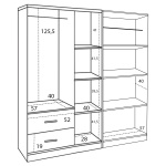 ΝΤΟΥΛΑΠΑ 5ΦΥΛΛΗ CAESAR HM21234.01 ΜΕΛΑΜΙΝΗ ΧΡΩΜΑ ZEBRANO 150x42.5x181Υεκ - Image 2