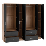 ΝΤΟΥΛΑΠΑ 6ΦΥΛΛΗ CAESAR HM21236.01 ΜΕΛΑΜΙΝΗ SONAMA & ΣΚΟΥΡΟ ΓΚΡΙ 180x42,5Χ181Υεκ. - Image 2