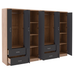 ΝΤΟΥΛΑΠΑ 8ΦΥΛΛΗ BRIANA HM21237.01 ΜΕΛΑΜΙΝΗ SONAMA & ΣΚΟΥΡΟ ΓΚΡΙ 241x42,5Χ180,5Υεκ. - Image 2