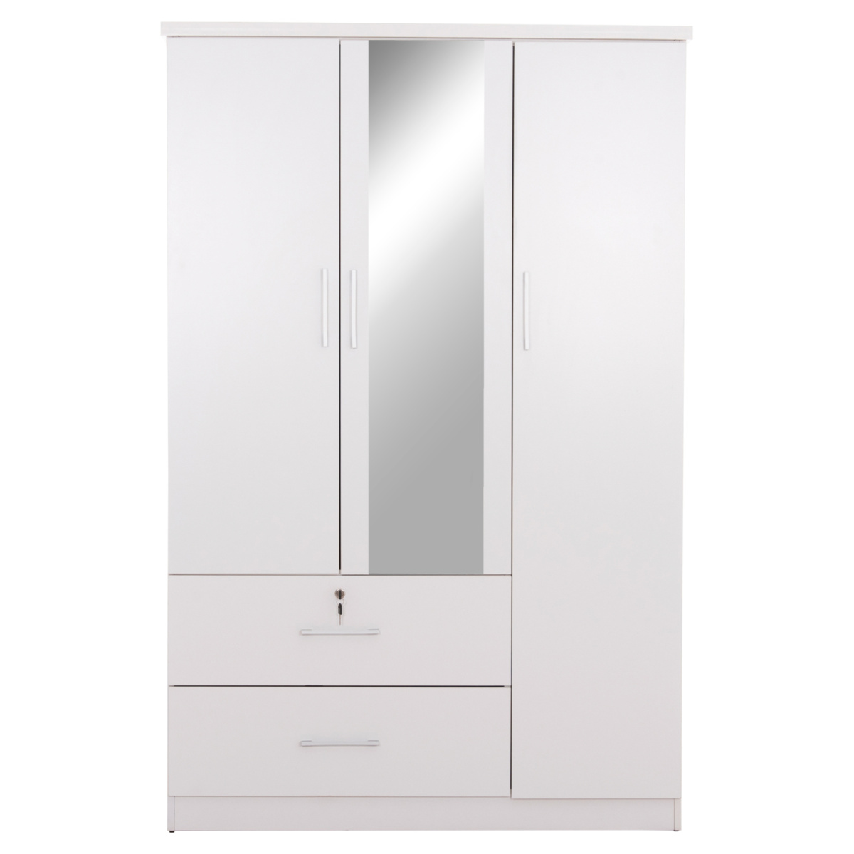 ΝΤΟΥΛΑΠΑ ΜΕ ΚΑΘΡΕΦΤΗ & ΣΥΡΤΑΡΙΑ JARRY HM2485.01 ΛΕΥΚΗ ΜΕΛΑΜΙΝΗ 119x48x183Υεκ - Image 2