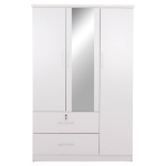 ΝΤΟΥΛΑΠΑ ΜΕ ΚΑΘΡΕΦΤΗ & ΣΥΡΤΑΡΙΑ JARRY HM2485.01 ΛΕΥΚΗ ΜΕΛΑΜΙΝΗ 119x48x183Υεκ - Image 2