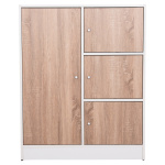 ΝΤΟΥΛΑΠΙ ΜΕ 4 ΑΠΟΘ.ΧΩΡΟΥΣ MATIN HM2479.01 SONAMA OAK-ΛΕΥΚΗ ΜΕΛΑΜΙΝΗ 80x39,5x99,5Υεκ - Image 2