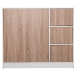 ΝΤΟΥΛΑΠΙ ΜΕ 4 ΑΠΟΘ.ΧΩΡΟΥΣ MATIN HM2480.01 SONAMA OAK-ΛΕΥΚΗ ΜΕΛΑΜΙΝΗ 117x39,5x99,5Υεκ - Image 2