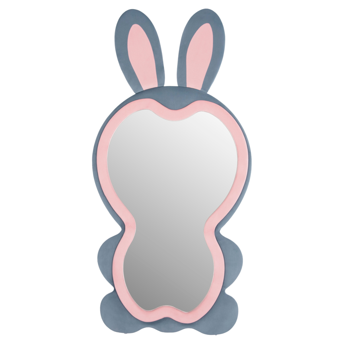 ΠΑΙΔΙΚΟΣ ΚΑΘΡΕΦΤΗΣ ΔΑΠΕΔΟΥ BUNNY HM4489.02 MDF ΡΟΖ & ΜΠΛΕ-ΜΑΥΡΟ STAND 80x162Υεκ. - Image 2