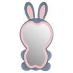 ΠΑΙΔΙΚΟΣ ΚΑΘΡΕΦΤΗΣ ΔΑΠΕΔΟΥ BUNNY HM4489.02 MDF ΡΟΖ & ΜΠΛΕ-ΜΑΥΡΟ STAND 80x162Υεκ. - Image 2