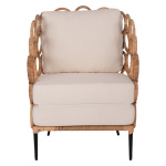 ΠΟΛΥΘΡΟΝΑ RINGER HM9341 ΑΠΟ RATTAN-ΜΕΤΑΛΛΟ ΦΥΣΙΚΟ ΧΡΩΜΑ 65x69x86Y εκ. - Image 2