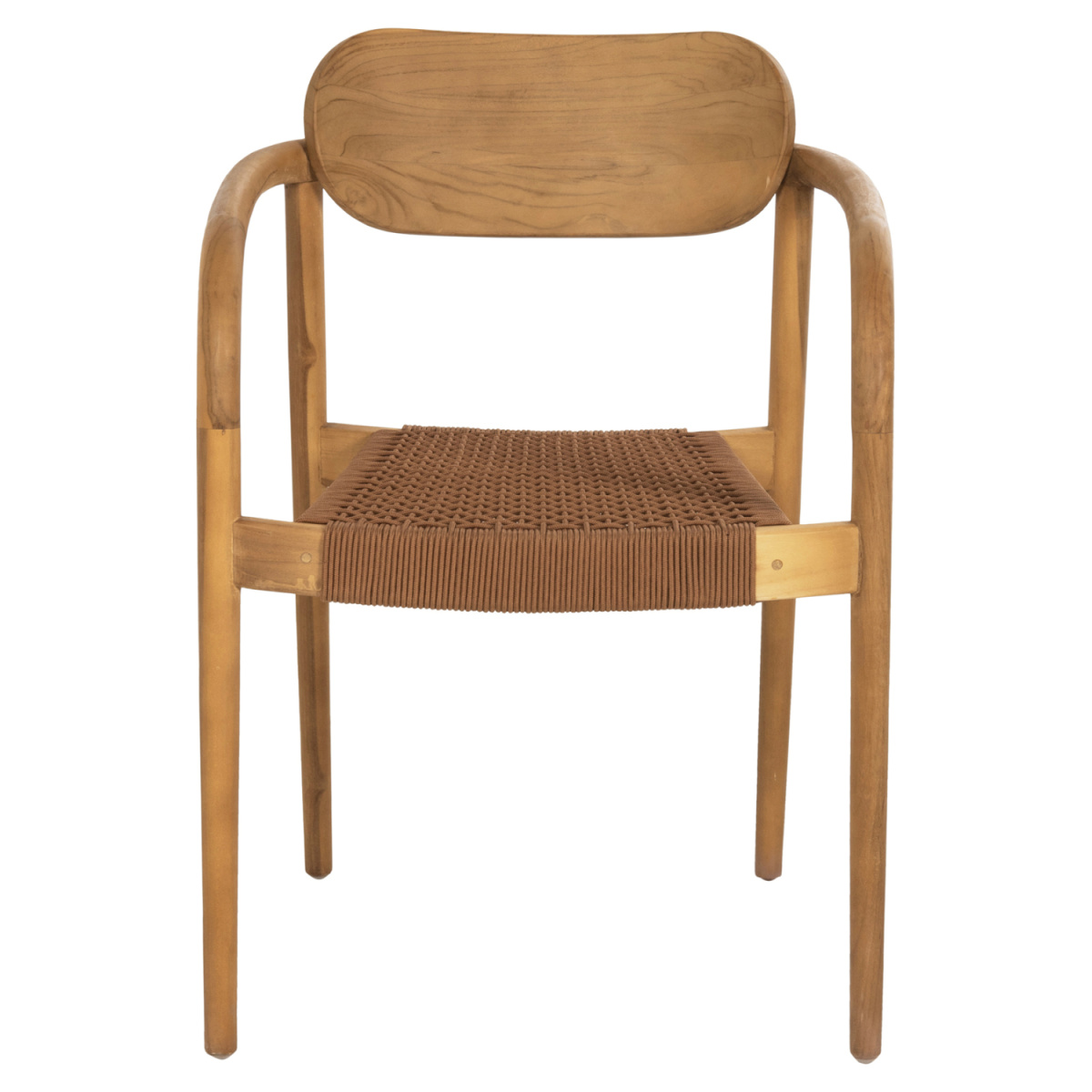 ΠΟΛΥΘΡΟΝΑ OSLO HM9636.01 ΞΥΛΟ TEAK ΦΥΣΙΚΟ & ΚΑΦΕ ΣΧΟΙΝΙ 55x54x80Y εκ. - Image 2