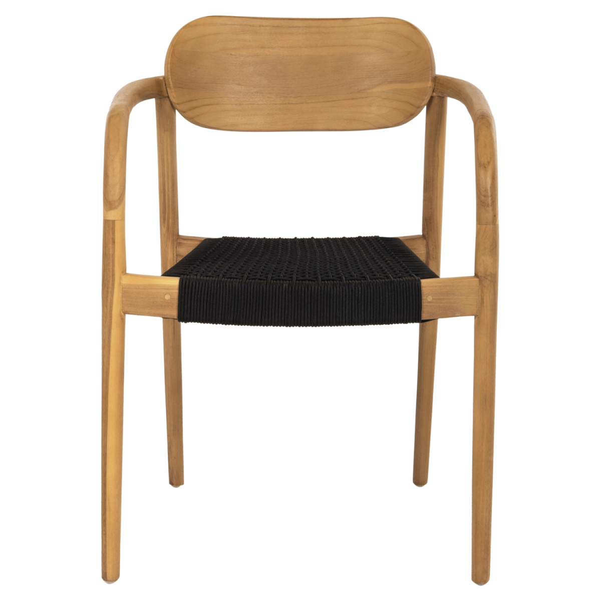 ΠΟΛΥΘΡΟΝΑ OSLO HM9636.02 ΞΥΛΟ TEAK ΦΥΣΙΚΟ & ΜΑΥΡΟ ΣΧΟΙΝΙ 55x54x80Y εκ. - Image 2