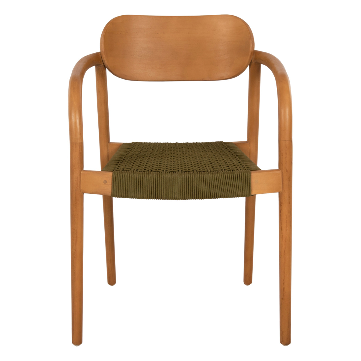 ΠΟΛΥΘΡΟΝΑ OSLO HM9636.05 ΞΥΛΟ TEAK ΦΥΣΙΚΟ & ΠΡΑΣΙΝΟ ΣΧΟΙΝΙ 55x54x80Yεκ. - Image 2