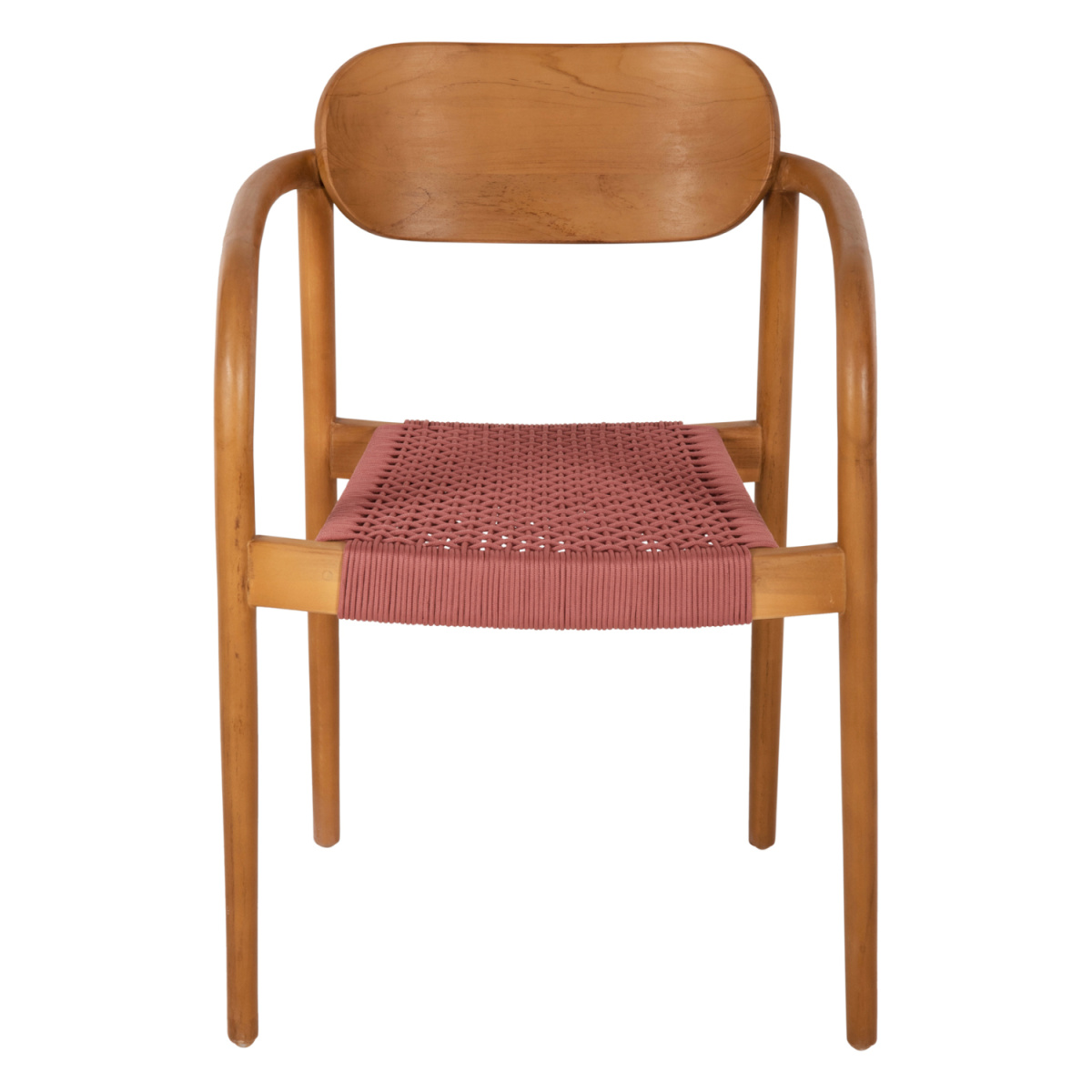 ΠΟΛΥΘΡΟΝΑ OSLO HM9636.06 ΞΥΛΟ TEAK ΦΥΣΙΚΟ & ΡΟΖ ΣΧΟΙΝΙ 55x54x80Yεκ. - Image 2