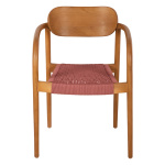ΠΟΛΥΘΡΟΝΑ OSLO HM9636.06 ΞΥΛΟ TEAK ΦΥΣΙΚΟ & ΡΟΖ ΣΧΟΙΝΙ 55x54x80Yεκ. - Image 2