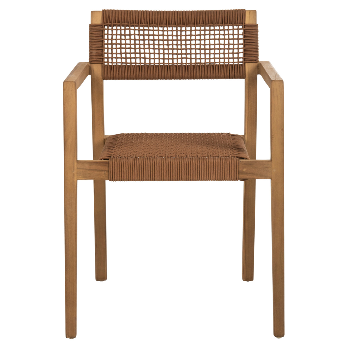 ΠΟΛΥΘΡΟΝΑ CHARLOTTE HM9637.01 ΞΥΛΟ TEAK ΦΥΣΙΚΟ & ΚΑΦΕ ΣΧΟΙΝΙ 59x54x83Y εκ. - Image 2