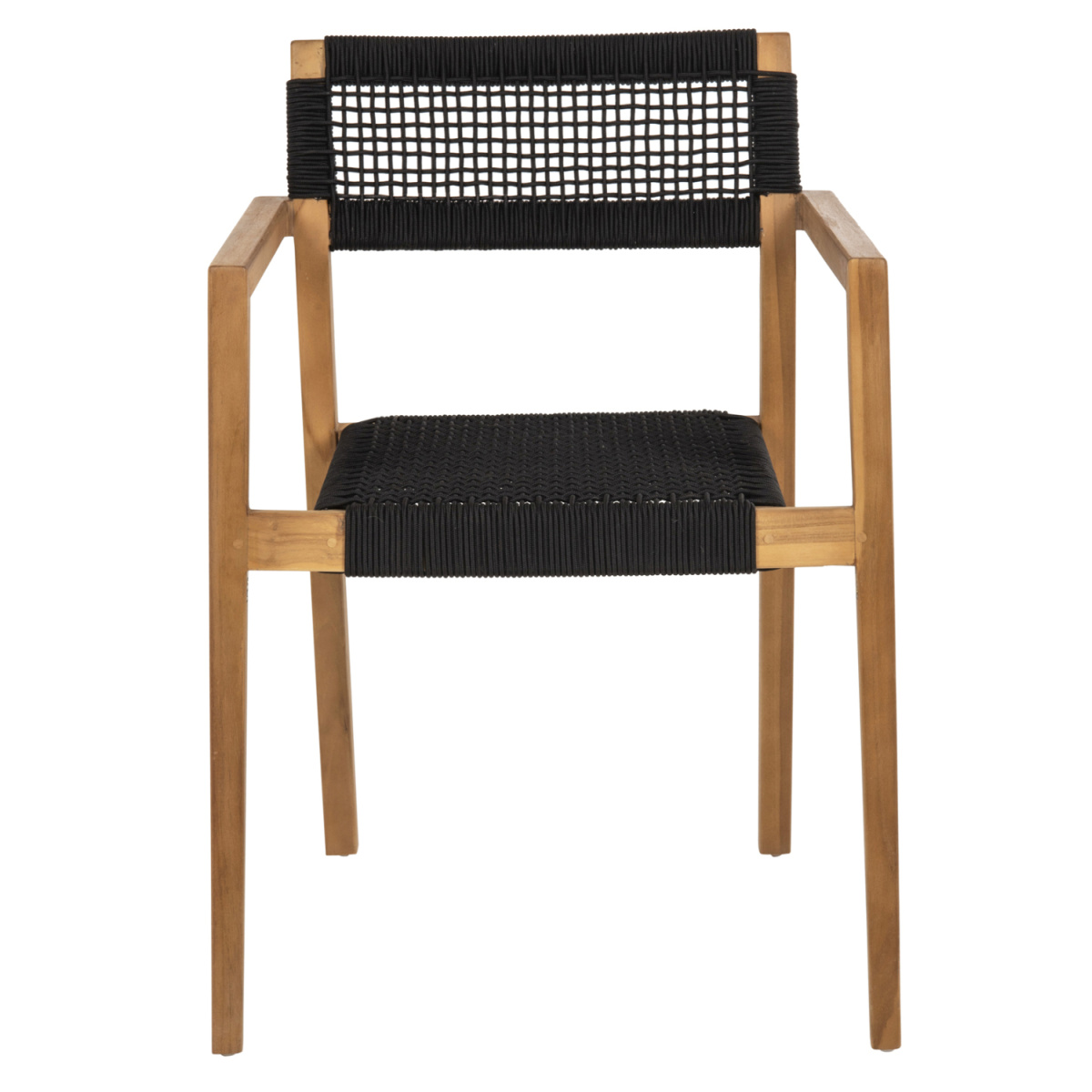 ΠΟΛΥΘΡΟΝΑ CHARLOTTE HM9637.02 ΞΥΛΟ TEAK ΦΥΣΙΚΟ & ΜΑΥΡΟ ΣΧΟΙΝΙ 59x54x83Y εκ. - Image 2