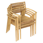 ΠΟΛΥΘΡΟΝΑ MOOSEN HM9936 ΜΑΣΙΦ ΞΥΛΟ TEAK ΣΕ ΦΥΣΙΚΟ 59x60x78,5Υ - Image 2