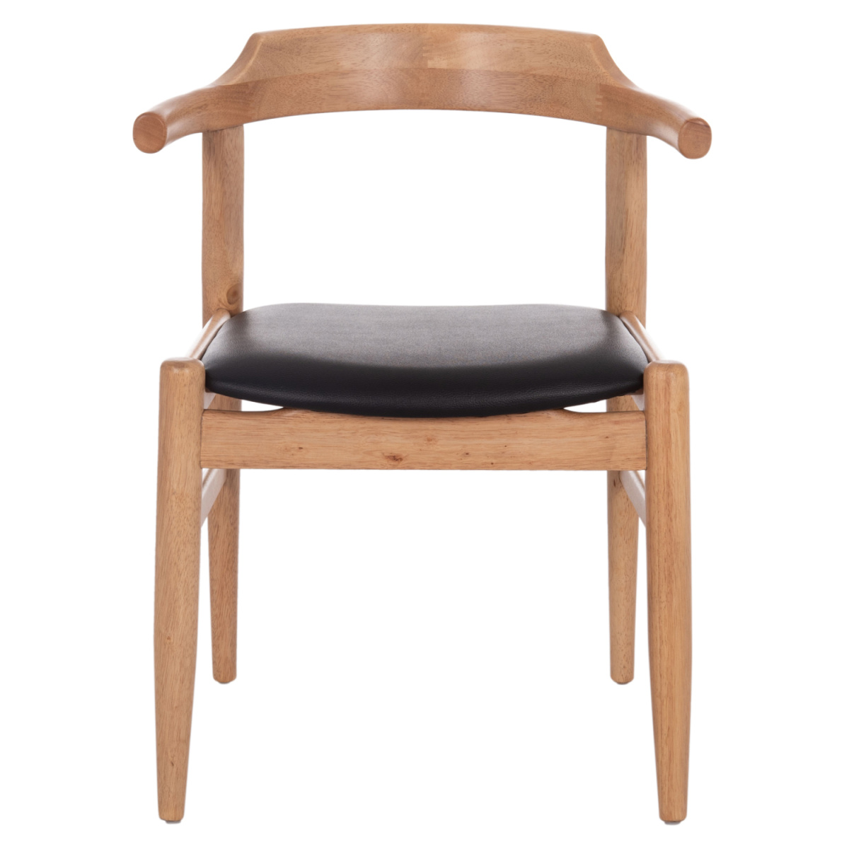 ΠΟΛΥΘΡΟΝΑ CERSEI HM9946.01 RUBBERWOOD ΣΕ LIGHT OAK & PU ΣΕ ΜΑΥΡΟ 57x53x72Υεκ - Image 2