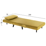 ΠΟΛΥΘΡΟΝΑ ΚΡΕΒΑΤΙ BRAXTON HM8425.23 ΒΕΛΟΥΔΟ ΛΑΔΙ 78x88x78Υεκ. - Image 2