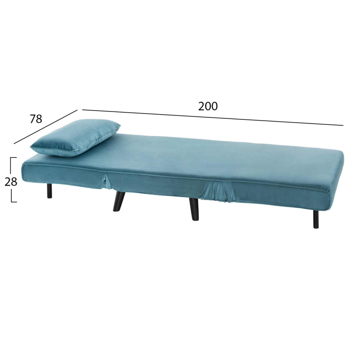 ΠΟΛΥΘΡΟΝΑ ΚΡΕΒΑΤΙ BRAXTON HM8425.25 ΒΕΛΟΥΔΟ ΣΕ ΧΡΩΜΑ ΜΕΝΤΑ 78x88x78Υεκ. - Image 2
