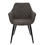 ΠΟΛΥΘΡΟΝΑ MANDO HM8006.10 ΜΕ ΓΚΡΙ NUBUCK ΥΦΑΣΜΑ 60x60x84 εκ. - Image 2