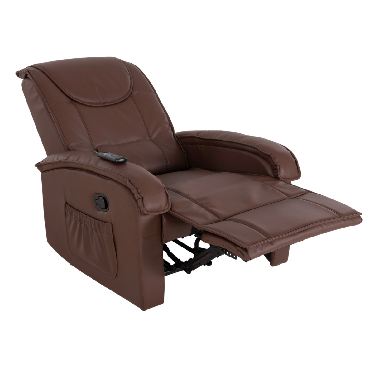ΠΟΛΥΘΡΟΝΑ RELAX ΜΕ ΜΗΧΑΝΙΣΜΟ MASSAGE ROCCA HM0026.03 PU ΚΑΦΕ ΣΚΟΥΡΟ 80x96x97 εκ. - Image 2