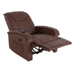 ΠΟΛΥΘΡΟΝΑ RELAX ΜΕ ΜΗΧΑΝΙΣΜΟ MASSAGE ROCCA HM0026.03 PU ΚΑΦΕ ΣΚΟΥΡΟ 80x96x97 εκ. - Image 2