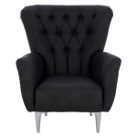 ΠΟΛΥΘΡΟΝΑ ΜΠΕΡΖΕΡΑ Τ. CHESTERFIELD ΣΕ ΧΡΩΜΑ ΜΑΥΡΟ HM9217.01 87x88x100 εκ. - Image 2