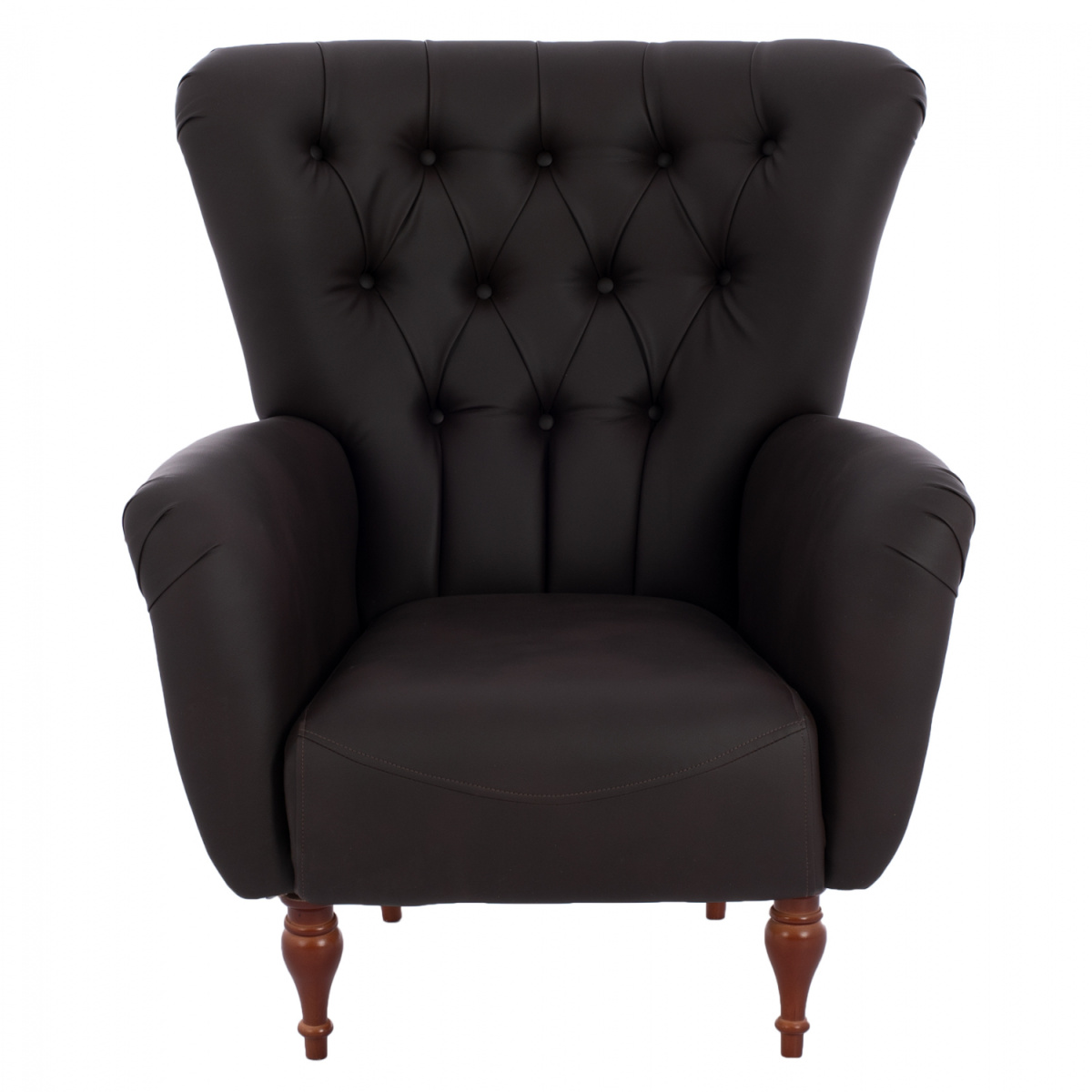 ΠΟΛΥΘΡΟΝΑ ΜΠΕΡΖΕΡΑ Τ. CHESTERFIELD ΣΕ ΧΡΩΜΑ ΚΑΦΕ HM9217.03 87x88x100 εκ. - Image 2