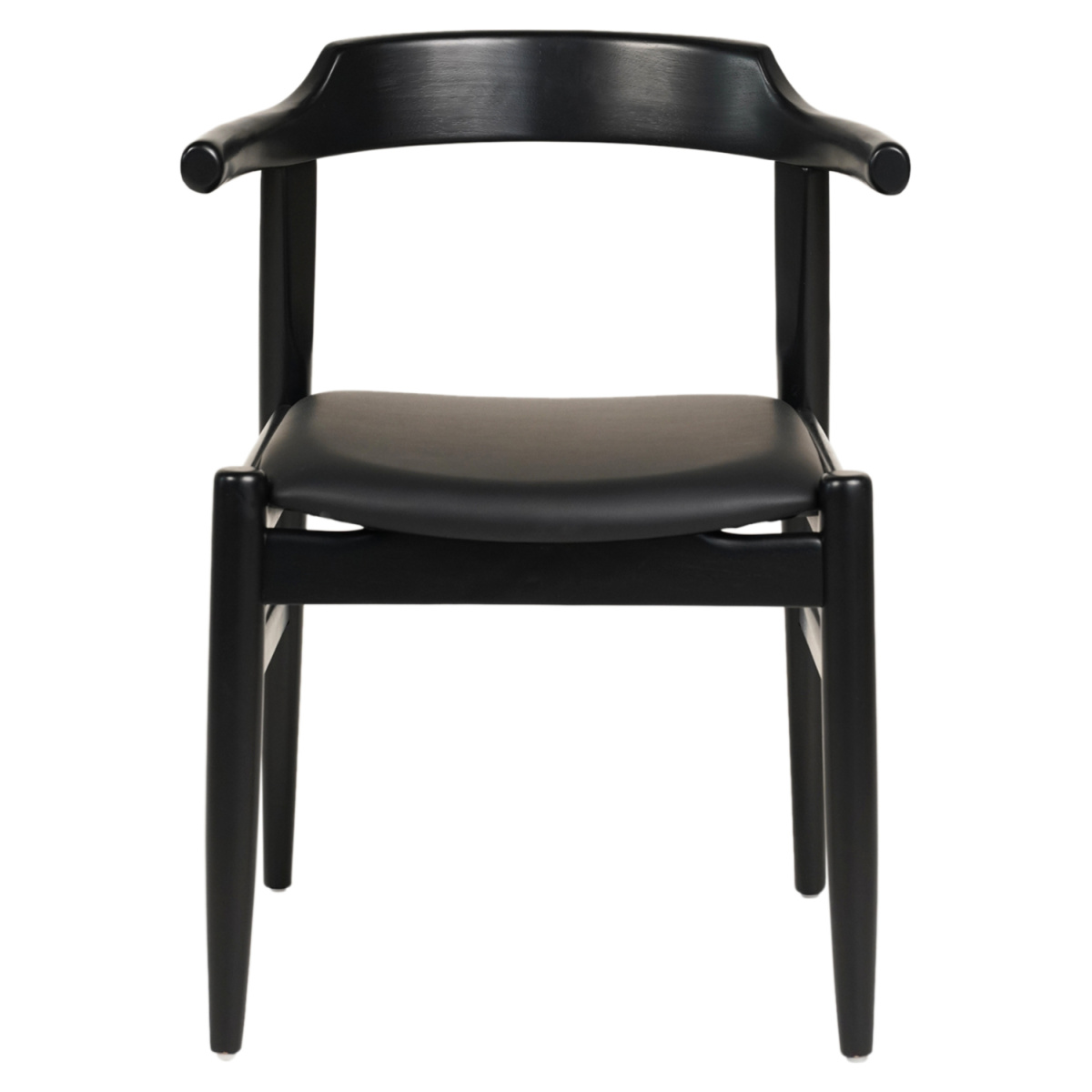 ΠΟΛΥΘΡΟΝΑ ΤΡΑΠΕΖΑΡΙΑΣ CERSEI HM9946.02 RUBBERWOOD & PU ΣΕ ΜΑΥΡΟ 57x54x74Υεκ - Image 2