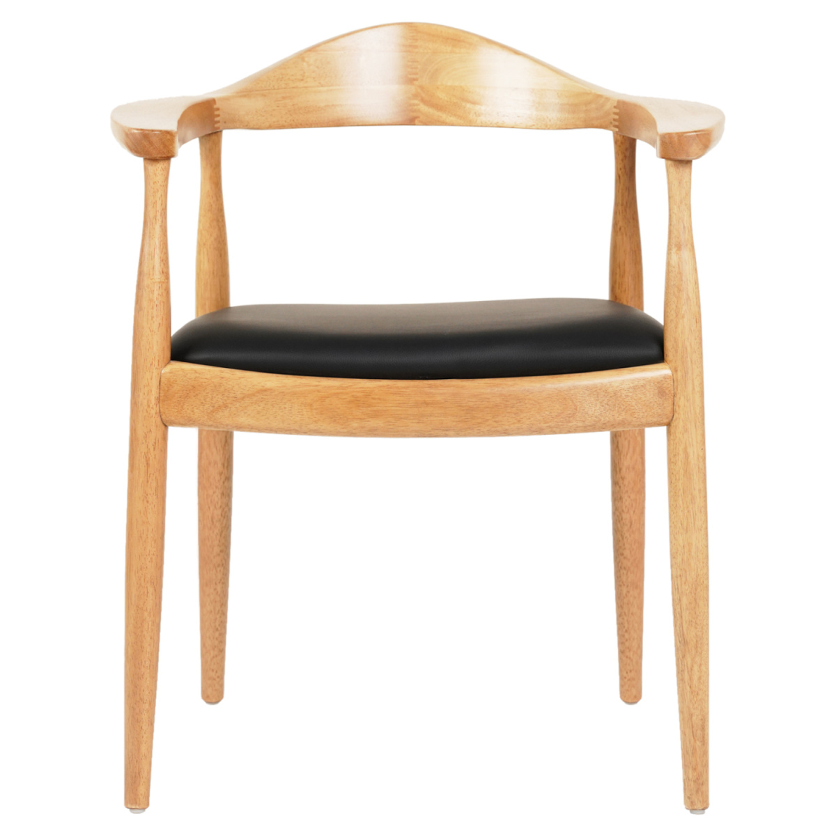 ΠΟΛΥΘΡΟΝΑ ΤΡΑΠΕΖΑΡΙΑΣ ADOR HM9948.01 RUBBERWOOD ΣΕ ΟΑΚ ΚΑΙ ΜΑΥΡΟ PU 62x54x76,5Υεκ - Image 2