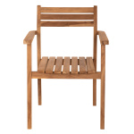 ΠΟΛΥΘΡΟΝΑ ERIETTA ΞΥΛΟ TEAK ΣΤΟΙΒΑΖΟΜΕΝΗ HM9534 ΣΕ ΦΥΣΙΚΟ ΧΡΩΜΑ 60x54x87Y εκ. - Image 2