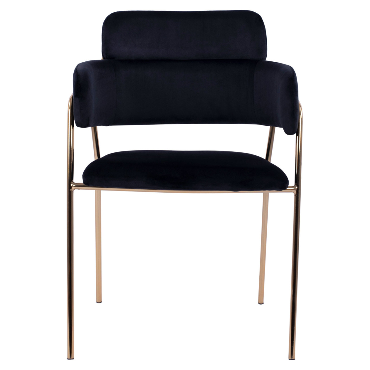 ΠΟΛΥΘΡΟΝΑΚΙ KELSO HM8521.04 ΒΕΛΟΥΔΟ ΜΑΥΡΟ & ΕΠΙΧΡΥΣΟ ΠΟΔΙ 52,5x52x80Υ εκ. - Image 2